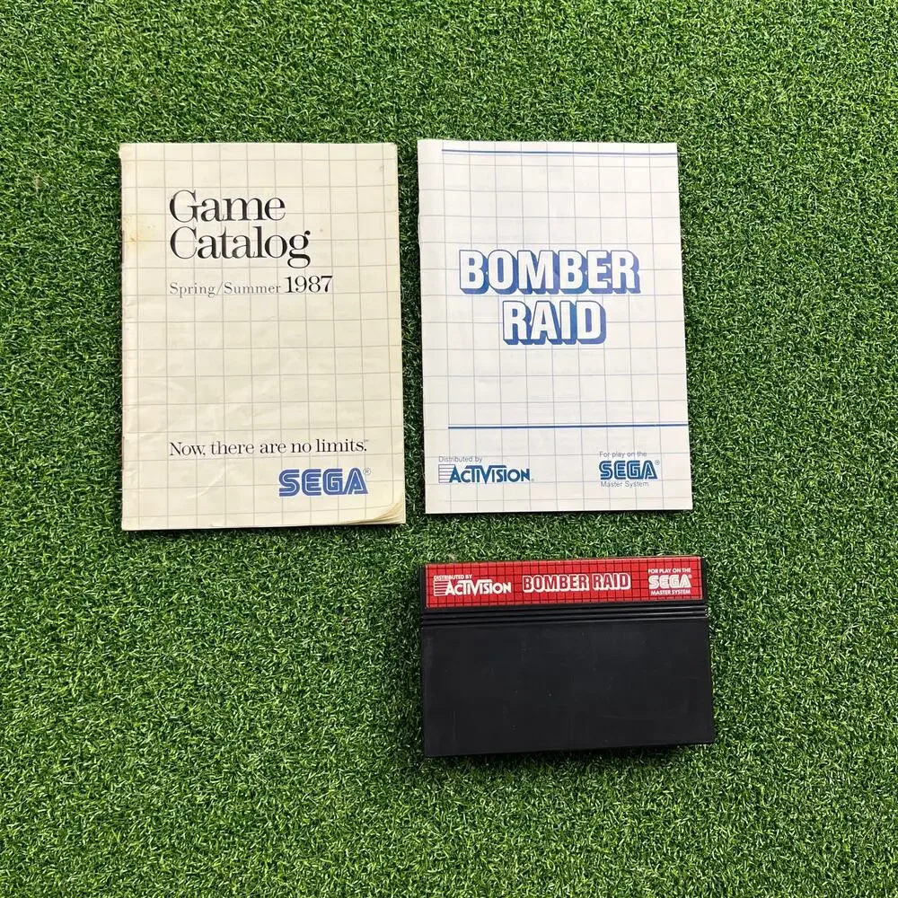 Bomber Raid Sega Master System Game 1988 w/ Manual Tested